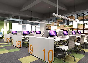 百田信息科技公司總部辦公樓設計裝修